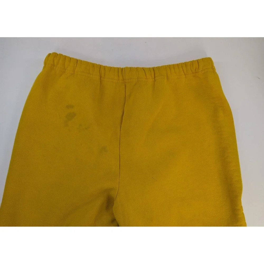 🚨Vtg Russell Athletic XL 32x30 Yellow Jogger Sweatpants Made in USA 90s Lounge